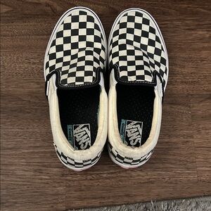 Vans Black and White Checkered Slip-On Sneakers
